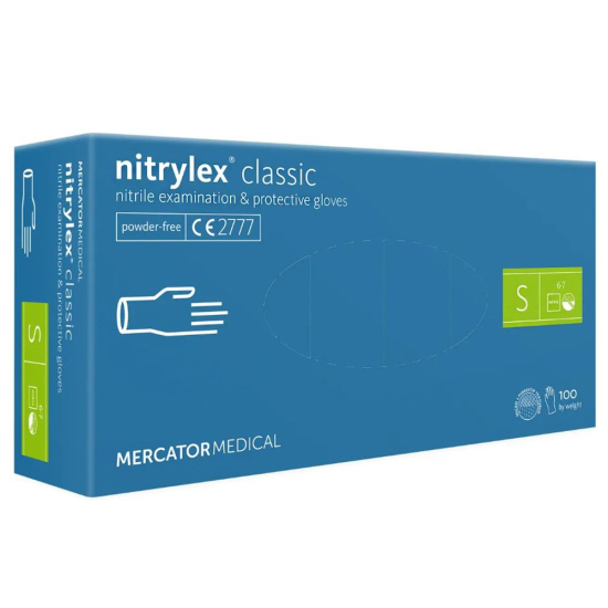 Перчатки нитриловые Nitrylex Classic 100 шт, размер S