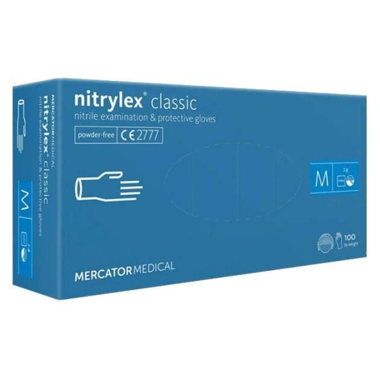 Перчатки нитриловые Nitrylex Classic 100 шт, размер M